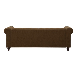 Canapea cu 2 locuri Chesterfield Maro 203x84x67 cm - Img 4