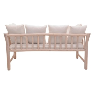 Canapea cu 2 locuri pentru gradina de gradina Dranjere Boho Pako World Natural 167x80x71 cm - Img 3