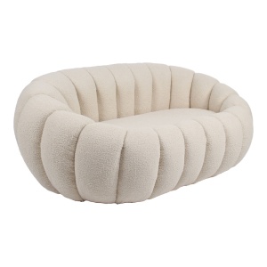 Canapea cu 2 locuri Yannick boucle Bej 148x92x62 cm