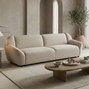 Canapea cu 3 locuri, Echono, Pako, Bej 230x88x77 cm