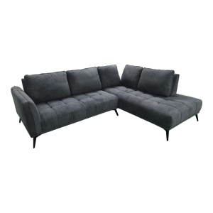 Canapea de colt stanga Belanza, Gri inchis, 213x265x90 cm - Img 2