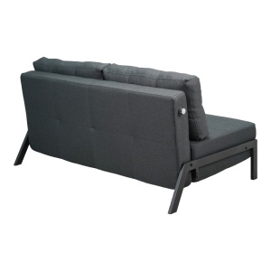Canapea extensibila 2 locuri, Fancy, Gri inchis, 150x92x77 cm - Img 4