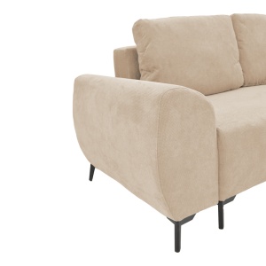 Canapea extensibila 3 locuri, Pako World, Textil, Bej, 286x204x93 cm - Img 7