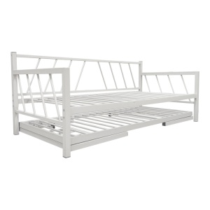 Canapea extensibila Bed-Sofa Remmie Alb 94x198x81 cm