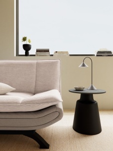 Canapea extensibila Faith V2, Bej, 91x194x98 cm - Img 3