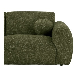 Canapea lounge stanga Clyde, Verde masliniu, 109x177x300x75 cm