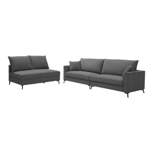 Canapea reversibila Almy, Antracit, 271x219x91 cm - Img 3