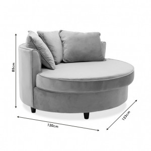 Canapea Round Rozaliu 123x120x85 cm - Img 8