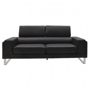 Canapea Shea 3 Locuri Negru 198x80x87 cm - Img 2