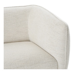 Canapea stanga Noor, Alb murdar, 94x166x276x75 cm - Img 2