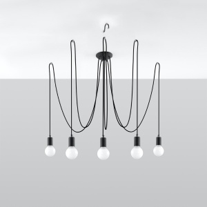 Candelabru 5 Edison Negru 300x300x150 cm - Img 2
