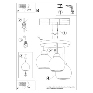 Candelabru Alino Negru 35x35x35 cm - Img 6