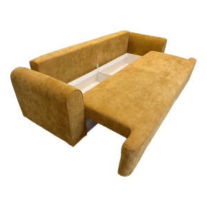 Coltar extensibil 3 locuri si spatiu de depozitare Storida, Galben, 94x255x92 cm - Img 2