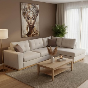 Coltar Stanga Boston Crem - Mocha - Natural 280x225x95 cm