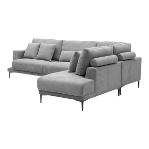 Coltar stanga Maliva, Gri, 280x210x100 cm - Img 5