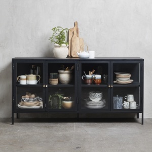 Comoda CARMEL, Negru, 40x85x170 cm