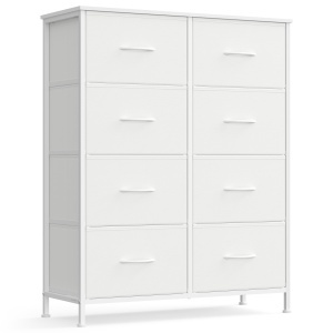 Comoda cu sertare Songmics Alb 76.7x30x95.2 cm - Img 2