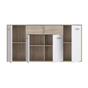 Comoda Drepen melaminat alb si sonoma 162.3x34.2x81.7 cm - Img 5