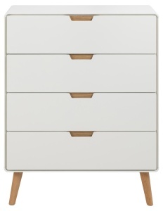 Comoda Lowell, Alb, 100x80x40 cm - Img 3