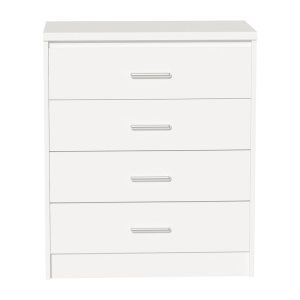Comoda Olympus cu 4 sertare culoare alb 80x40x95 cm - Img 3