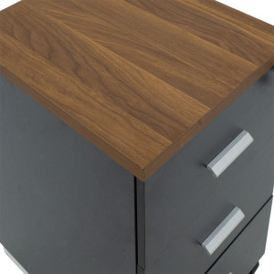 Comoda pe roti Oscar 3 sertare nuc - carbon 40x48x63cm - Img 5