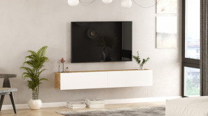 Comoda TV FR8 Athlantic Pine-Alb - Img 3