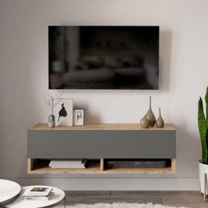 Comoda TV Handra Antracit 100x31.5x29 cm - Img 3