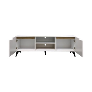 Comoda TV, Kemvio, Pako, Alb 120x38x44 cm - Img 5