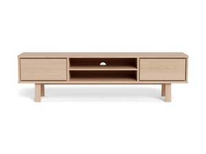 Comoda TV Lamberth, Alb, 50x180x40 cm - Img 3