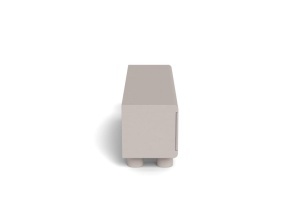 Comoda TV Magee, Gri, 50x160x40 cm - Img 4