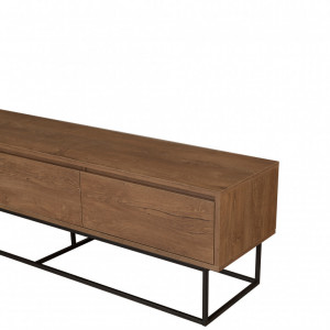 Comoda TV Milo 180 Walnut-Negru - Img 3
