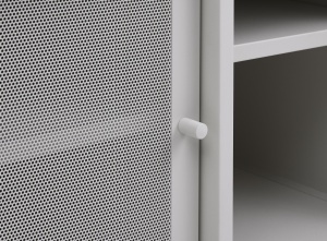 Comoda TV VEEP, Gri deschis, 45x55x160 cm - Img 3