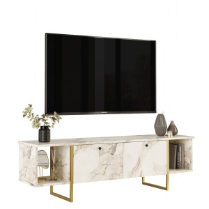 Comoda TV VG30 Alb 160x47.6x40 cm - Img 5