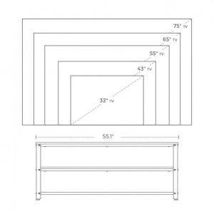 Comoda Vasagle, 140x40x52cm - Img 4