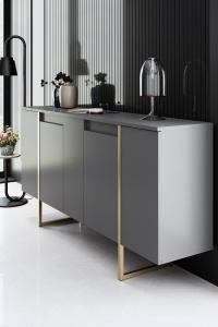 Consolă Luxe Nuc 160x35x80 cm - Img 4