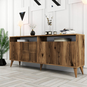 Consola Milan Walnut 180x78.6x35 cm - Img 2