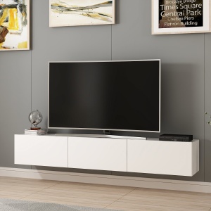 Consola TV Rigel Alb 180x30x32 cm - Img 3