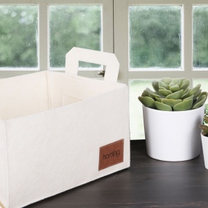Cos de pasla HMY-6259 Crem 30x20x15 cm - Img 2