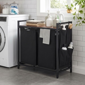 Cos de rufe Vasagle, Brenta, Negru, 71.3x33x72 cm - Img 5