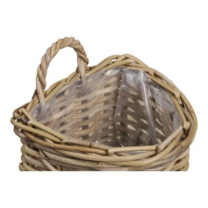 Cos decorativ Kubu rattan, Natural, 23x23x27 cm