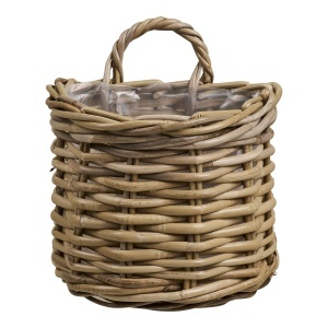 Cos decorativ Kubu rattan, Natural, 23x23x27 cm - Img 3