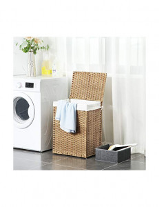 Cos pentru rufe, Songmics, 90 L, LCB51NL, Natural - Img 2