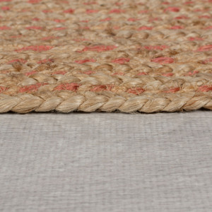 Covor Capri Jute Circle Natural/Corai 180X180 cm, rotund, Flair Rugs - Img 5