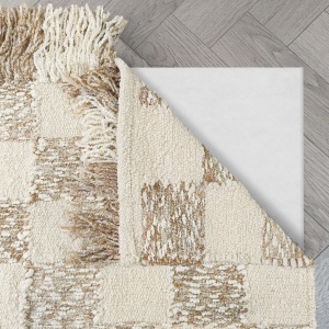 Covor Eric Checkboard Bej, Natural 120x170 cm, Flair Rugs - Img 4