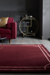 Covor Gatsby Wool Burgund 200x290 cm, Flair Rugs