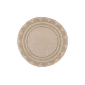 Covor rotund Lois Scallop Natural 120X120 cm, Flair Rugs - Img 2