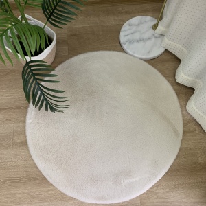 Covor Rotund, Soft, Crem, 80x80 cm, Delta LOP 050