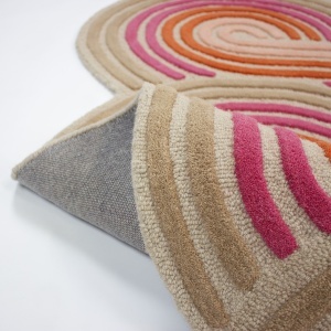 Covor Spiral Shaped Wool Roz 160x230 cm - Img 2