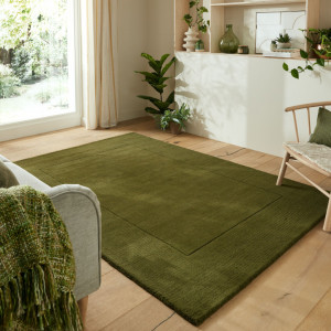 Covor Textured Wool Border Verde 120X170 cm, Flair Rugs - Img 4