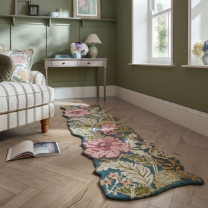Covor traversa Daphne Shaped Floral Multicolor 60x230 cm